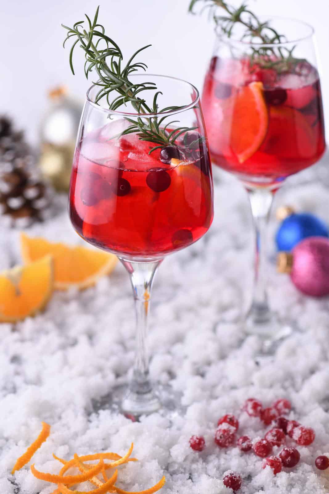 Cranberry Gin Fizz cocktail