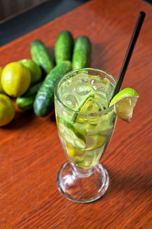 Cucumber-Mint Vodka Sour cocktail