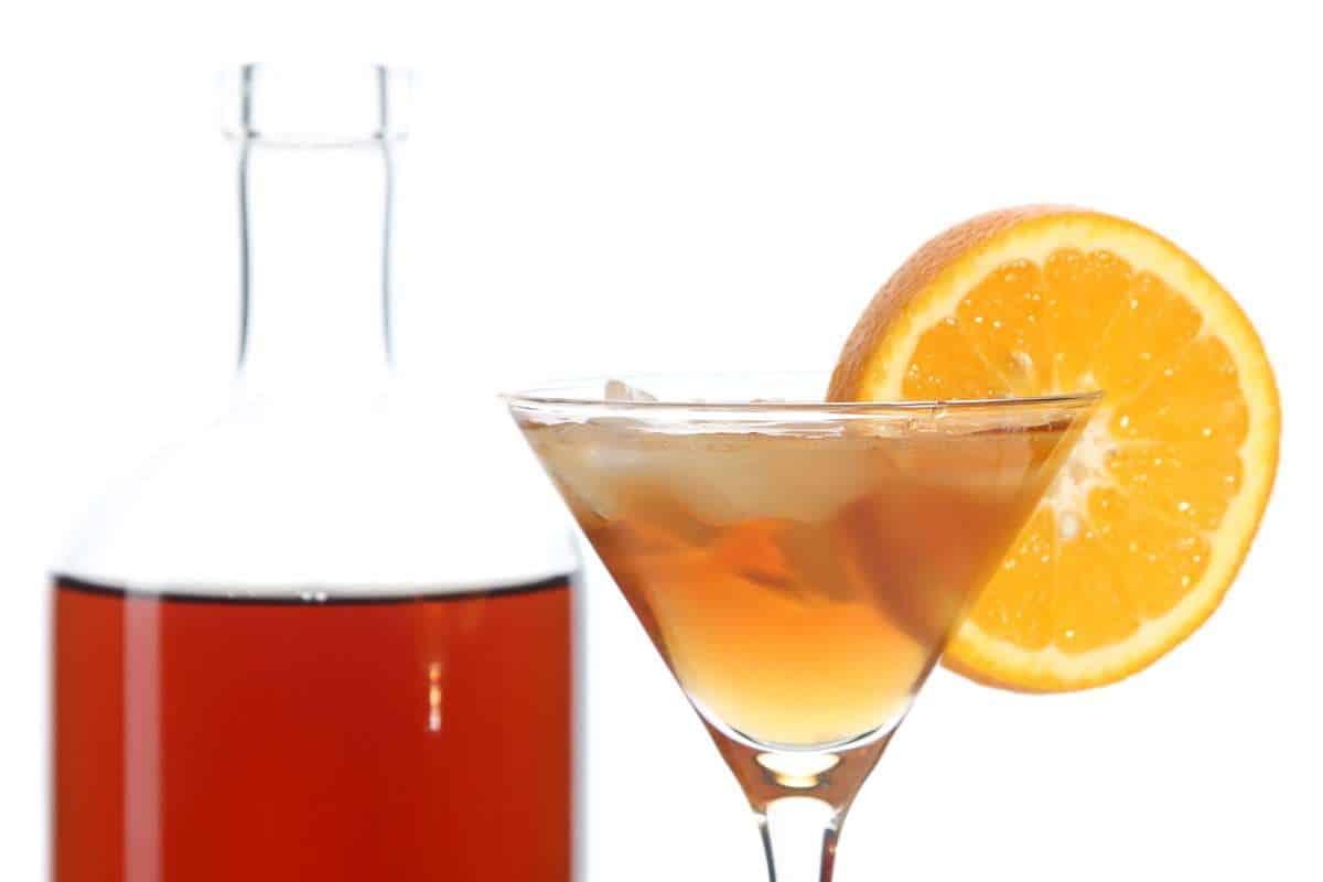 Orange-Berry Vodka Martini cocktail
