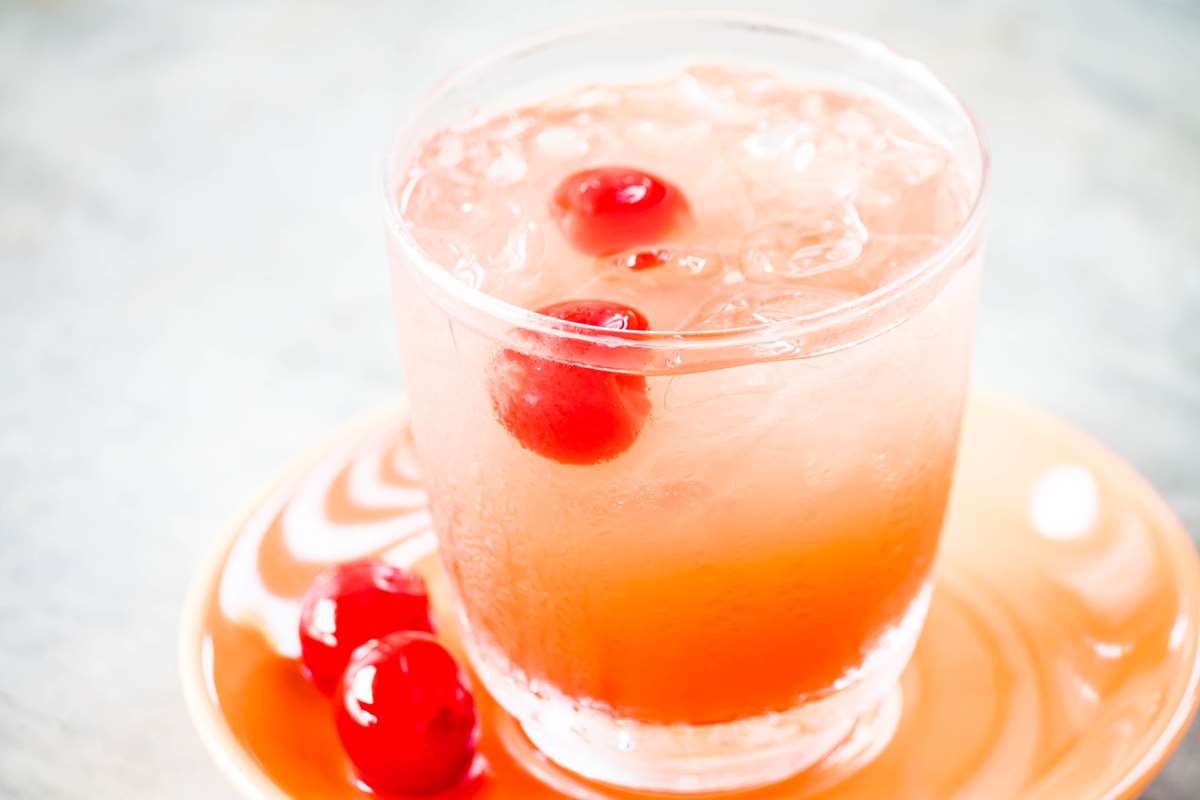 Ruby Red Gin Fizz cocktail