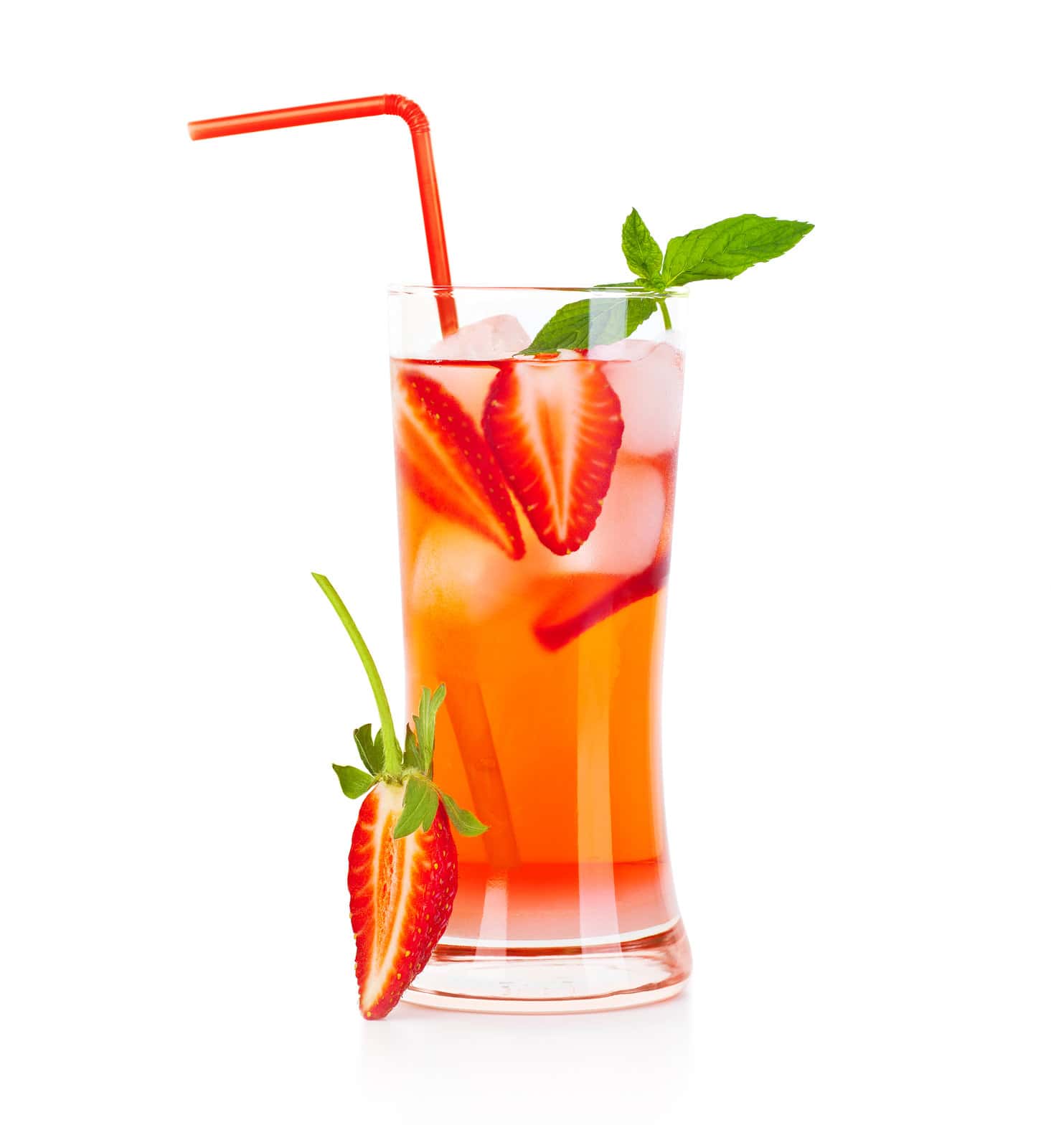 Summer Strawberry Basil Fizz cocktail