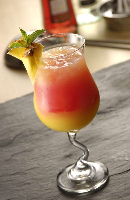 Tropical Macadamia Rum Punch cocktail