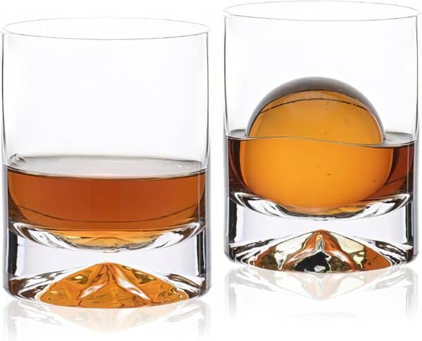 12 oz Hand Blown Whiskey Glasses